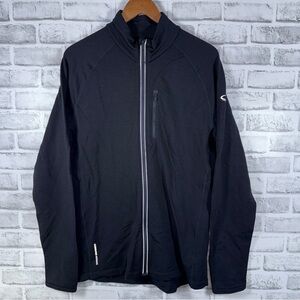 Icebreaker Merino GT Zip Jacket Men’s Large Black Wool Full Zip Athletic